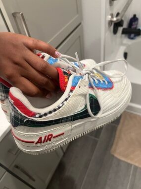 Nike White Multicolor Air Force 1 Low Sneakers